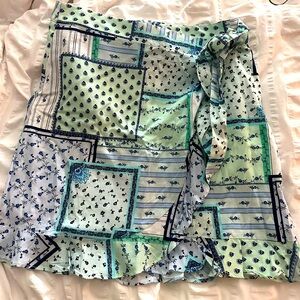 Size 14 LOFT colorful wrap skirt.